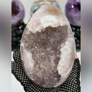 Amethyst Geode Egg - Natural Crystal Accent